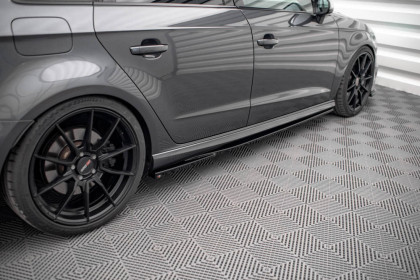 Prahové lišty Audi S3 Sportback 8V Facelift carbon look