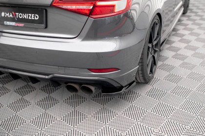 Splittery zadní boční Audi S3 Sportback 8V Facelift carbon look