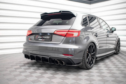 Prodloužení střešního spoileru Audi S3 Sportback 8V Facelift carbon look