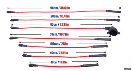 Przewody zapłonowe PowerTEC BMW 320I 525I 628CSI 735I 78-91 Czerwone