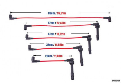 Przewody zapłonowe PowerTEC BMW M3 E30 2.3L 86-92 Czerwone