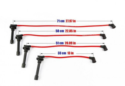 Przewody zapłonowe PowerTEC HONDA CIVIC INTEGRA AERODECK 98-01 Czerwone