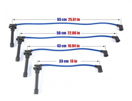 Przewody zapłonowe PowerTEC HONDA CIVIC PRELUDE ROVER 618 93-00 Czerwone