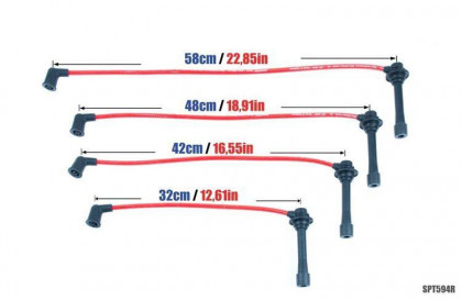 Przewody zapłonowe PowerTEC MAZDA MX-3 MX-5 XEDOS 323 TURBO Czerwone