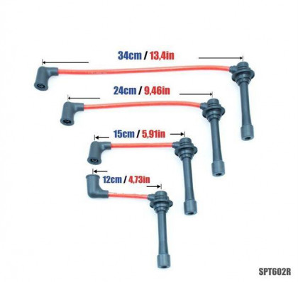 Przewody zapłonowe PowerTEC MAZDA MX-5 XEDOS 6 1.6 1.8L 90-98 Czerwone