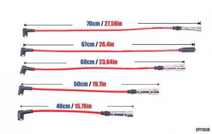 Przewody zapłonowe PowerTEC SEAT AROSA SKODA OCTAVIA VW CORRADO POLO 84-03 Czerwone