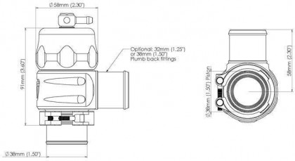 Turbosmart BLOW OFF Plumb Back 32MM UNI