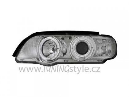 Přední světla angel eyes BMW X5 E53 99-03 chrom