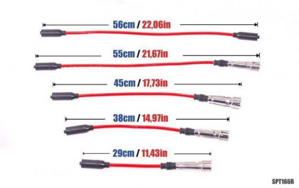 Przewody zapłonowe PowerTEC AUDI 80 VW GOLF JETTA PASSAT VENTO 84-99 Niebieskie