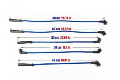 Przewody zapłonowe PowerTEC KIA PRIDE MAZDA 323 89-01 Niebieskie