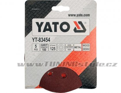 Brusný papír 125 mm P120 s otvory 5 ks suchý zip