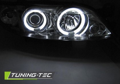 Přední světla angel eyes CCFL Opel Vectra B 99-02 chromová