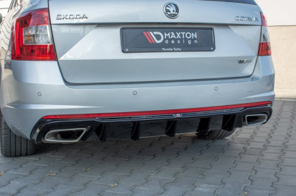 Difuzor zadního nárazníku V.1 Škoda Octavia RS Mk3 sedan/kombi černý lesklý plast