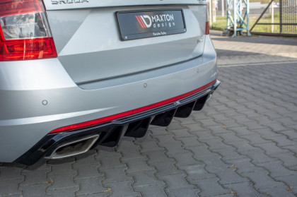 Difuzor zadního nárazníku V.1 Škoda Octavia RS Mk3 sedan/kombi černý lesklý plast