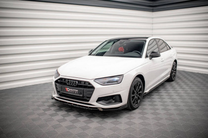 Spojler pod nárazník lipa V.1 Audi A4 B9 Facelift černý lesklý plast