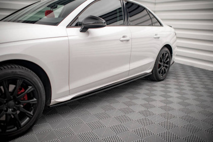 Prahové lišty Audi A4 B9 Facelift carbon look