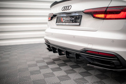 Spoiler zadního nárazníku Audi A4 B9 Facelift černý lesklý plast