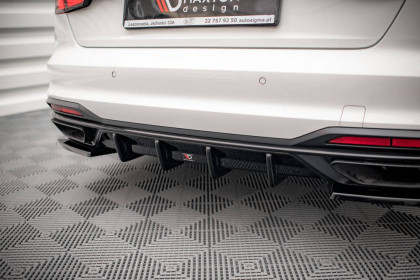 Spoiler zadního nárazníku Audi A4 B9 Facelift carbon look