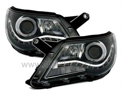 Přední světla Angel Eyes CCFL s LED VW Tiguan 07-11 černá
