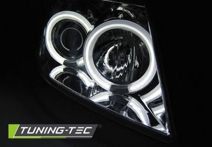 Přední světla angel eyes CCFL Suzuki Swift 05-10 chrom