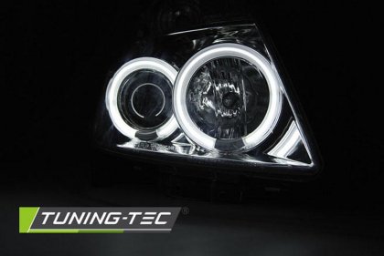 Přední světla angel eyes CCFL Suzuki Swift 05-10 chrom