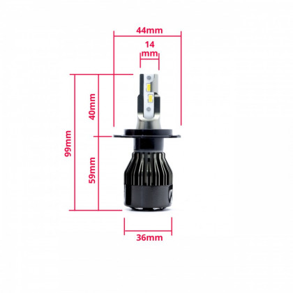 LED žárovky LED H4 FLIP CHIP USA 12/24V (2ks)