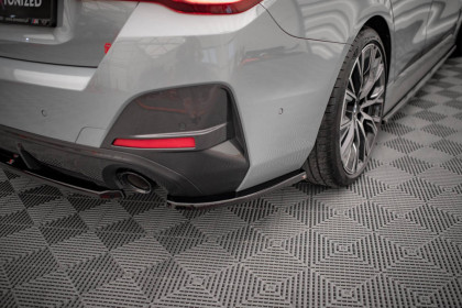 Splittery zadní boční V.1 BMW 4 Gran Coupe M-Pack G26 carbon look