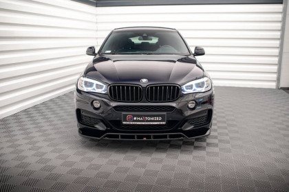 Spojler pod nárazník lipa V.2 BMW X6 M-Pack F16 černý lesklý plast