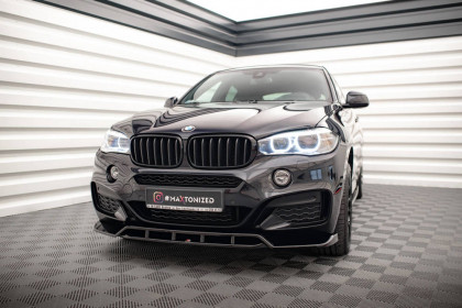 Spojler pod nárazník lipa V.2 BMW X6 M-Pack F16 černý lesklý plast