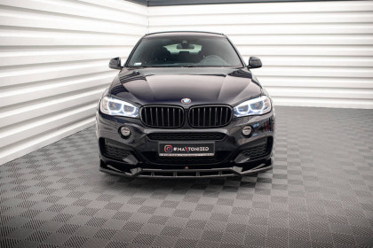 Spojler pod nárazník lipa V.3 BMW X6 M-Pack F16 černý lesklý plast