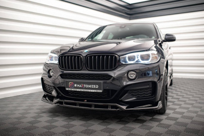 Spojler pod nárazník lipa V.3 BMW X6 M-Pack F16 černý lesklý plast