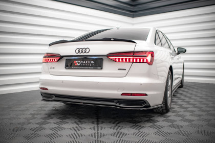 Prodloužení spoileru Audi A6 Sedan C8 černý lesklý plast