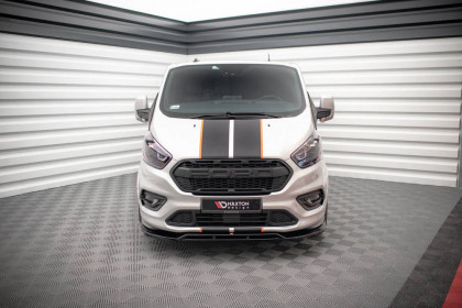 Spojler pod nárazník lipa Ford Transit Custom ST-Line Mk1 Facelift černý lesklý plast