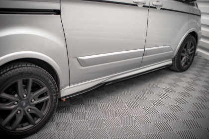 Prahové lišty Ford Transit Custom ST-Line Mk1 Facelift černý lesklý plast