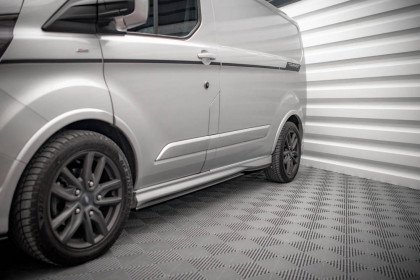 Prahové lišty Ford Transit Custom ST-Line Mk1 Facelift černý lesklý plast