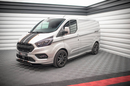 Prahové lišty Ford Transit Custom ST-Line Mk1 Facelift černý lesklý plast