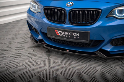 Spojler pod nárazník lipa V.2 BMW 2 M-Pack F22 černý lesklý plast