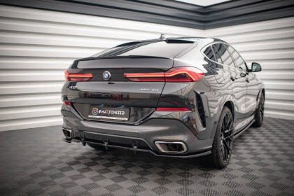 Spoiler zadního nárazníku V.2 BMW X6 M-Pack G06 černý lesklý plast