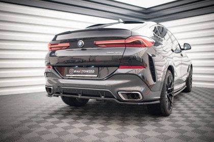 Spoiler zadního nárazníku V.3 BMW X6 M-Pack G06 černý lesklý plast