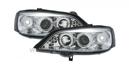 Přední světla Angel Eyes Opel Astra G 98-04 chrom