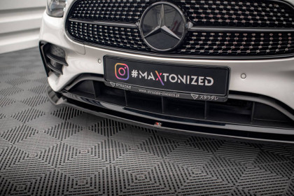 Spojler pod nárazník lipa V.1 Mercedes-Benz E AMG-Line W213 Facelift černý lesklý plast