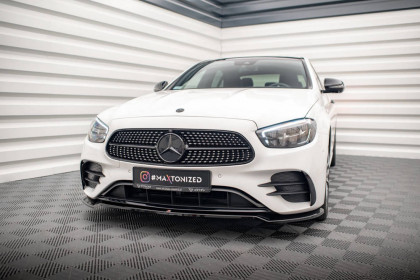 Spojler pod nárazník lipa V.1 Mercedes-Benz E AMG-Line W213 Facelift černý lesklý plast