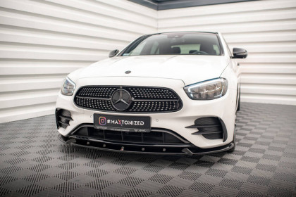 Spojler pod nárazník lipa V.2 Mercedes-Benz E AMG-Line W213 Facelift černý lesklý plast