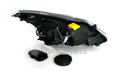 Přední světla angel eyes Opel Corsa D 06- černá