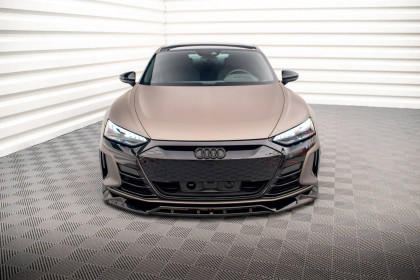 Spojler pod nárazník lipa V.2 Audi e-Tron GT / RS GT Mk1 černý lesklý plast