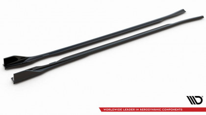 Prahové lišty V.2 Audi e-Tron GT / RS GT Mk1 černý lesklý plast