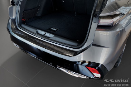Nerezová ochranná lišta zadního nárazníku Peugeot 308 III SW Kombi 21- černá