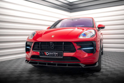 Spojler pod nárazník lipa V.2 Porsche Macan Mk1 Facelift černý lesklý plast