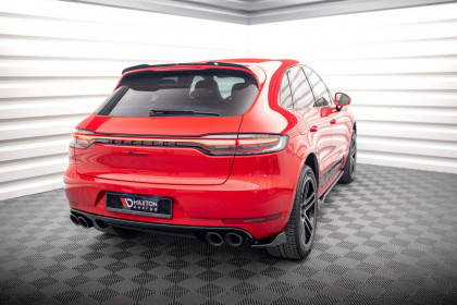 Splittery zadní boční Porsche Macan Mk1 Facelift černý lesklý plast