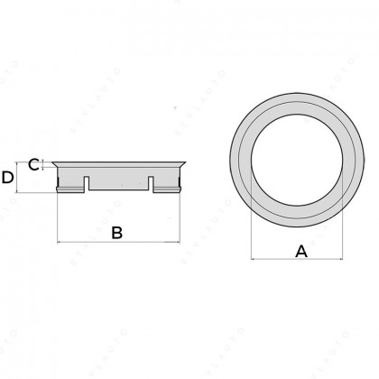 Středící - vymezovací kroužek P72.5-70.2